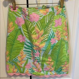 Floral Green and Pink Skirt